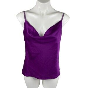 L Love Women Small Purple Camisol Top Rhinestone Strap Sexy NWT